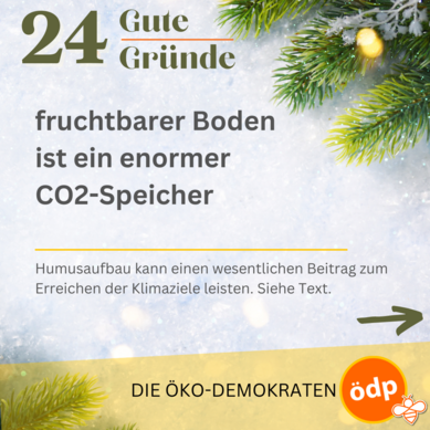 Fruchtbarer Boden speichert CO2