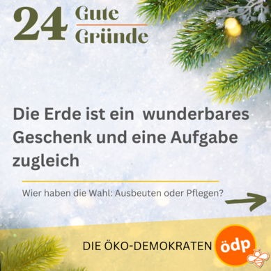 Die Erde ist Geschenk und Aufgabe zugleich